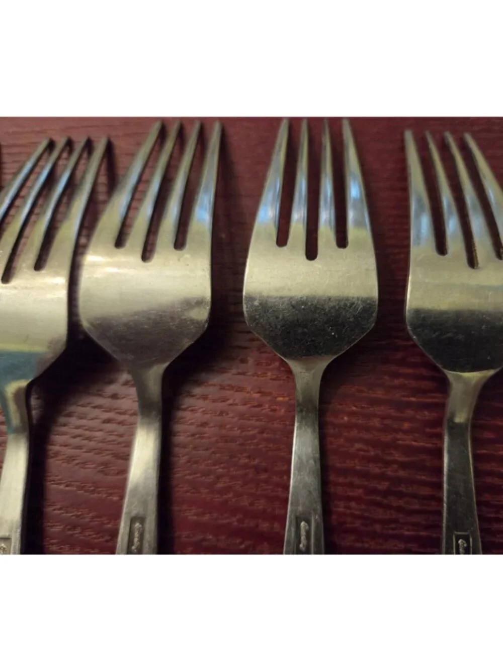 Easterling Rhineland Stainless Flatware Dinner Forks Set 7